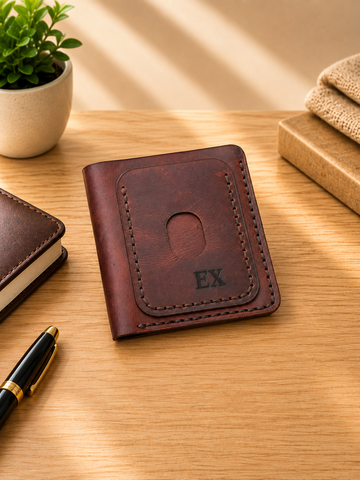 EliteX Classic Handmade Leather Bifold Wallet