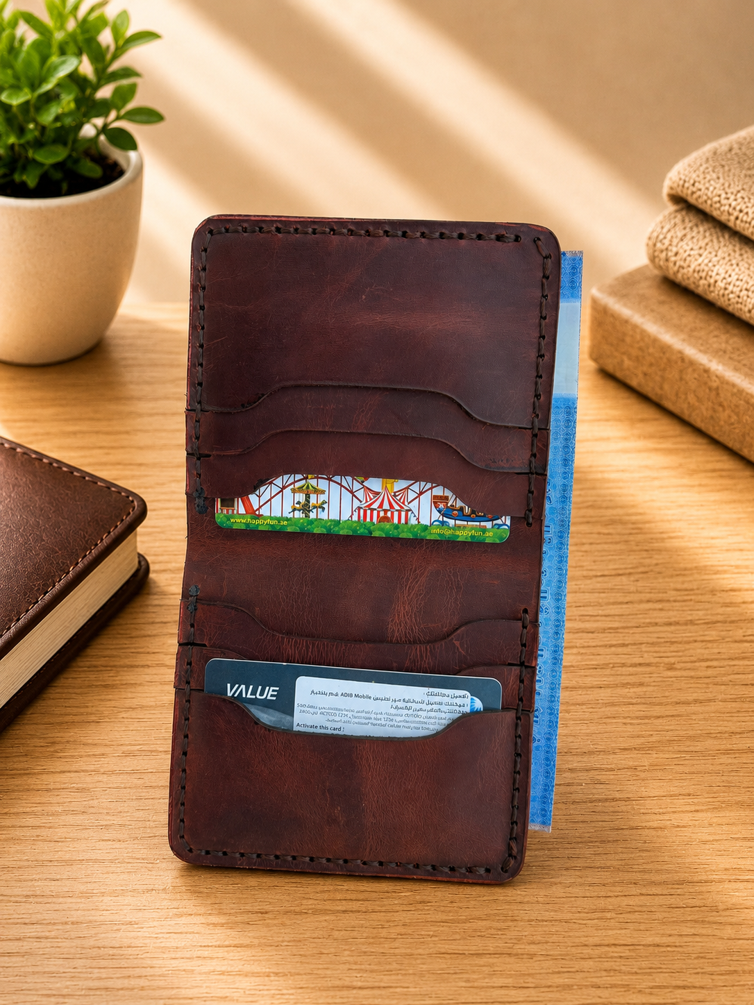 EliteX Classic Handmade Leather Bifold Wallet