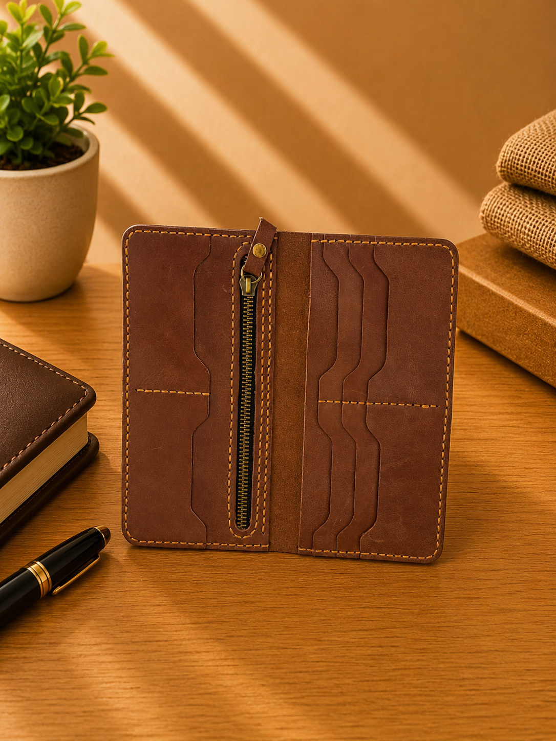 EliteX Premium Leather Book Wallet